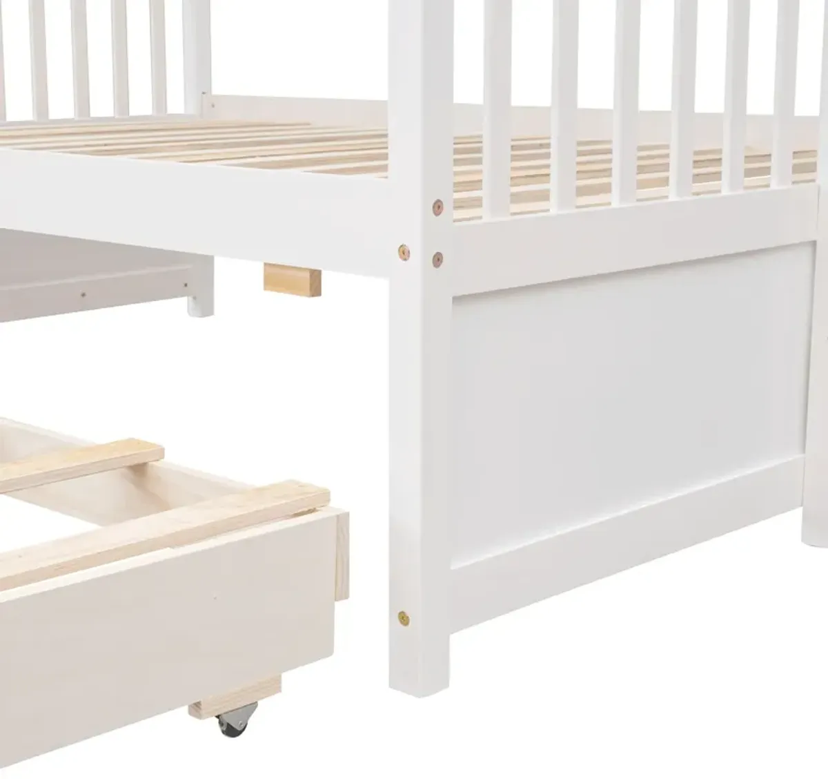 Twin Over Full Bunk Bed With Twin Size Trundle, Separable Bunk Bed With Drawers For Bedroom