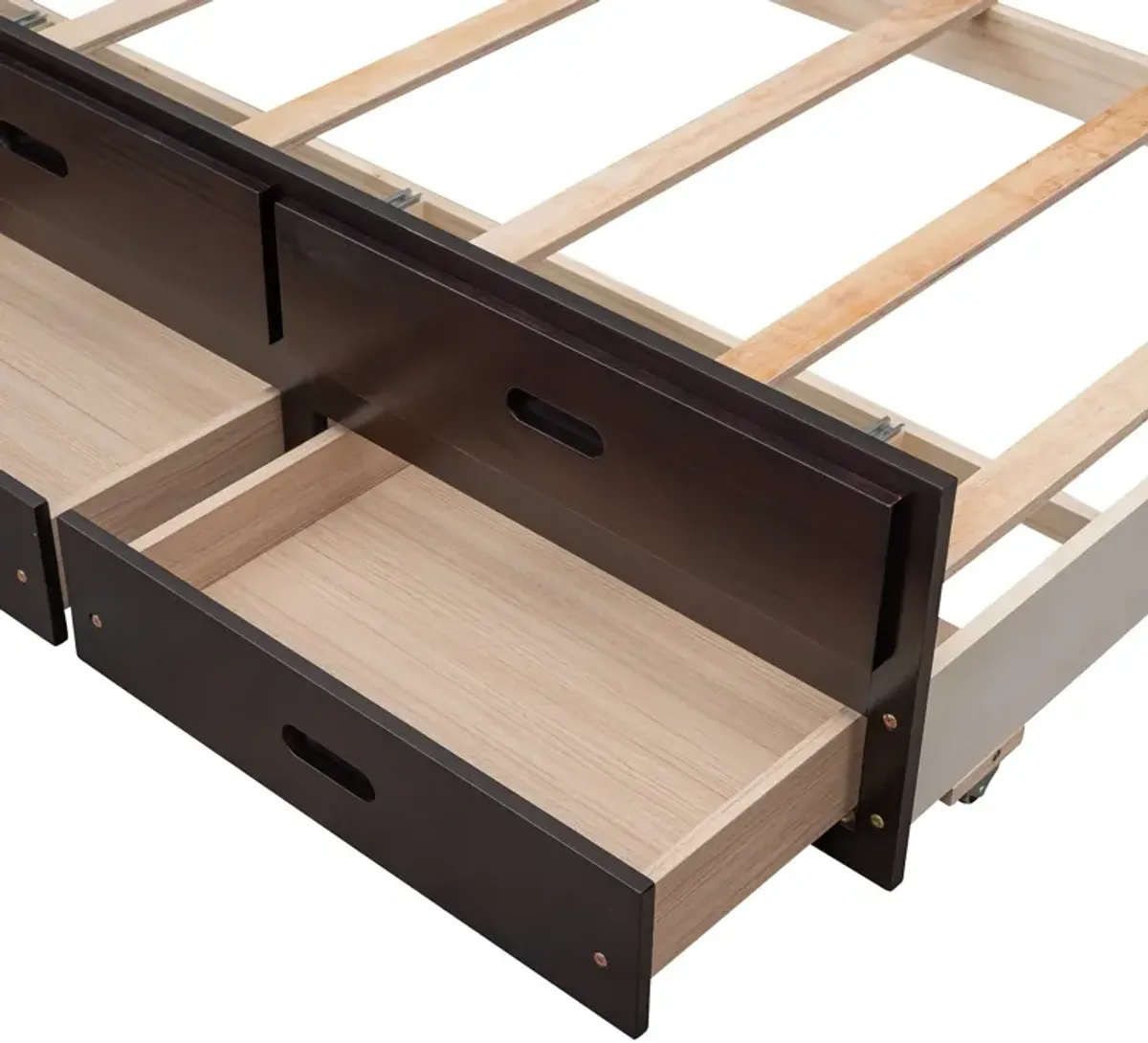 Twin Over Full Bunk Bed With Twin Size Trundle, Separable Bunk Bed With Drawers For Bedroom