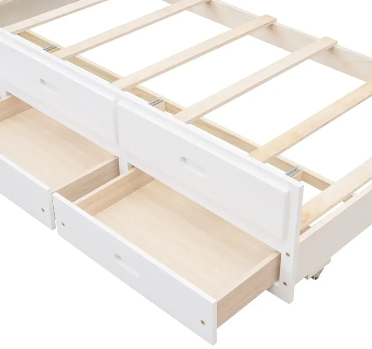 Twin Over Full Bunk Bed With Twin Size Trundle, Separable Bunk Bed With Drawers For Bedroom