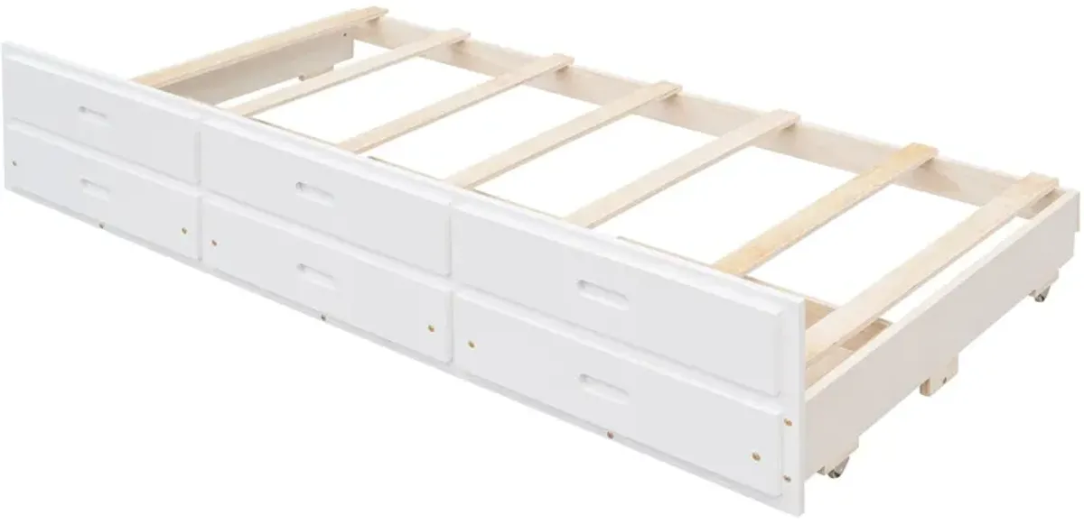 Twin Over Full Bunk Bed With Twin Size Trundle, Separable Bunk Bed With Drawers For Bedroom