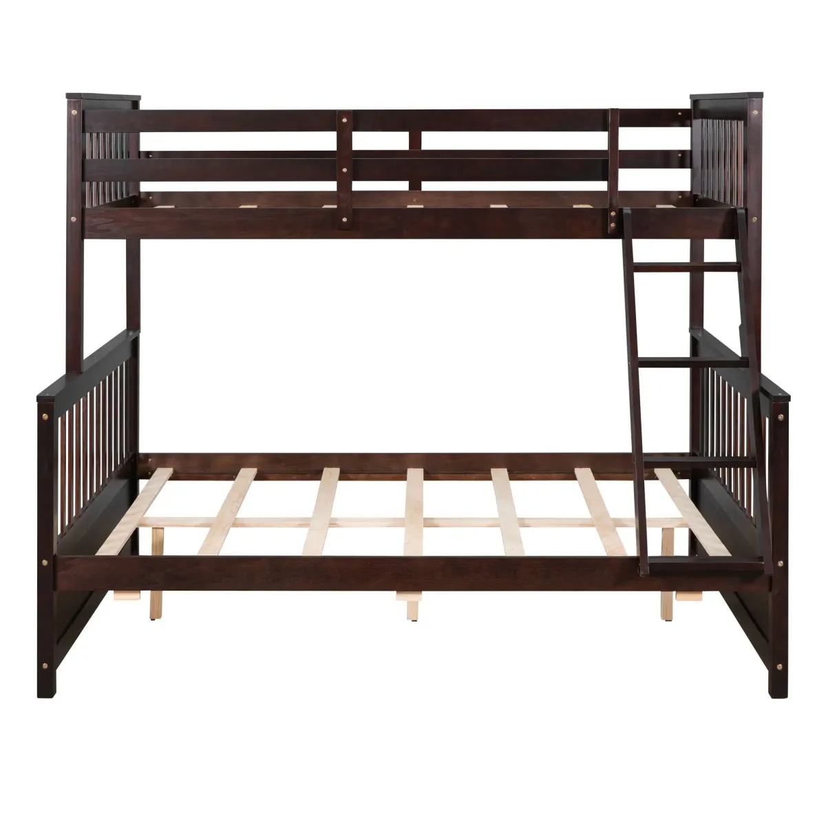 Twin Over Full Bunk Bed With Ladders And Two Storage Drawers