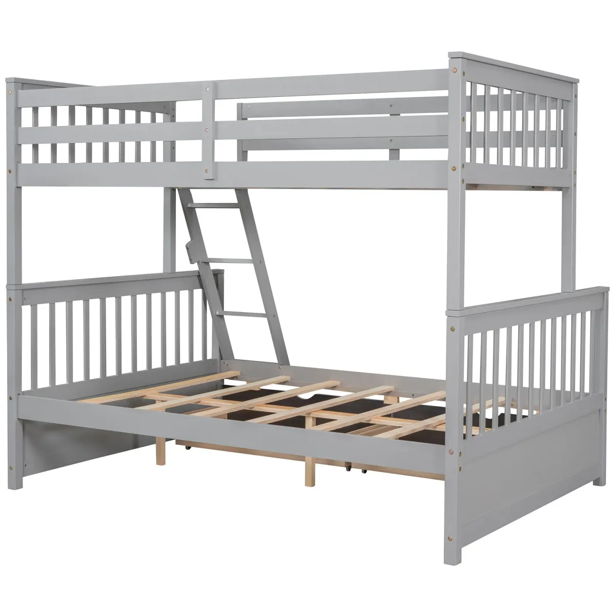 Twin Over Full Bunk Bed With Ladders And Two Storage Drawers