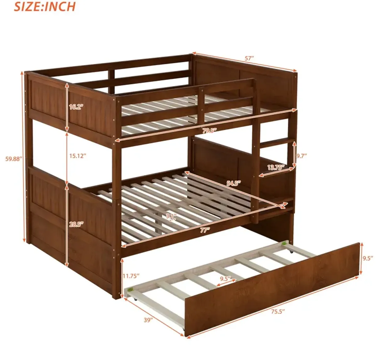 Bunk Bed With Twin Size Trundle