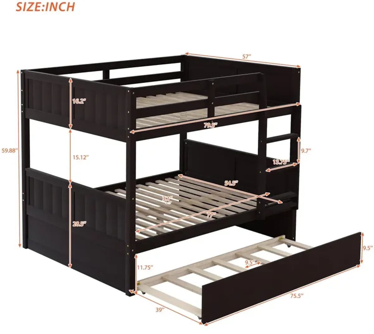 Bunk Bed With Twin Size Trundle