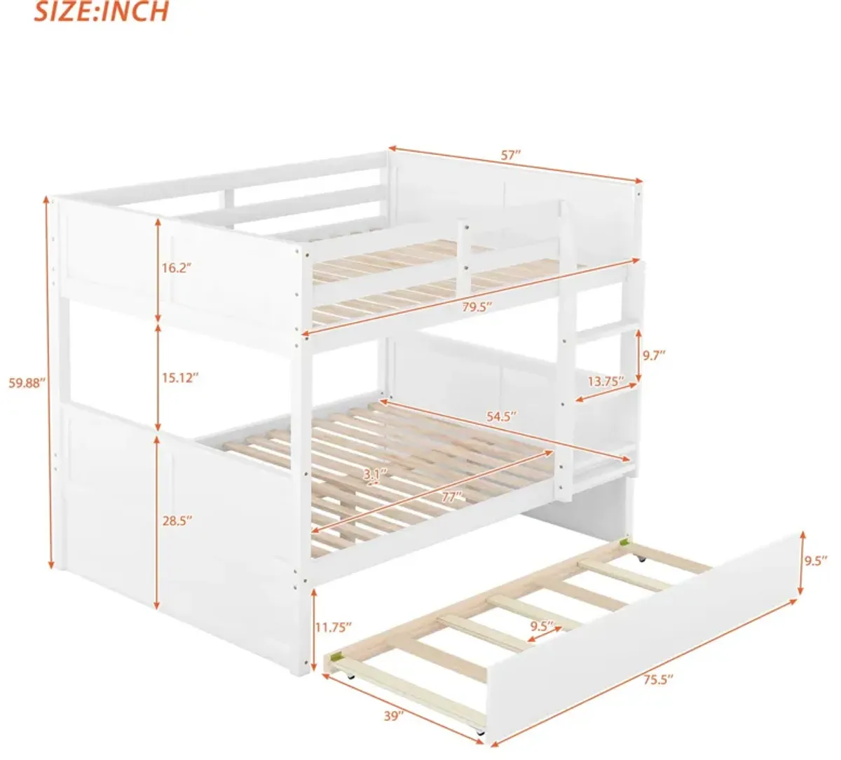 Bunk Bed With Twin Size Trundle