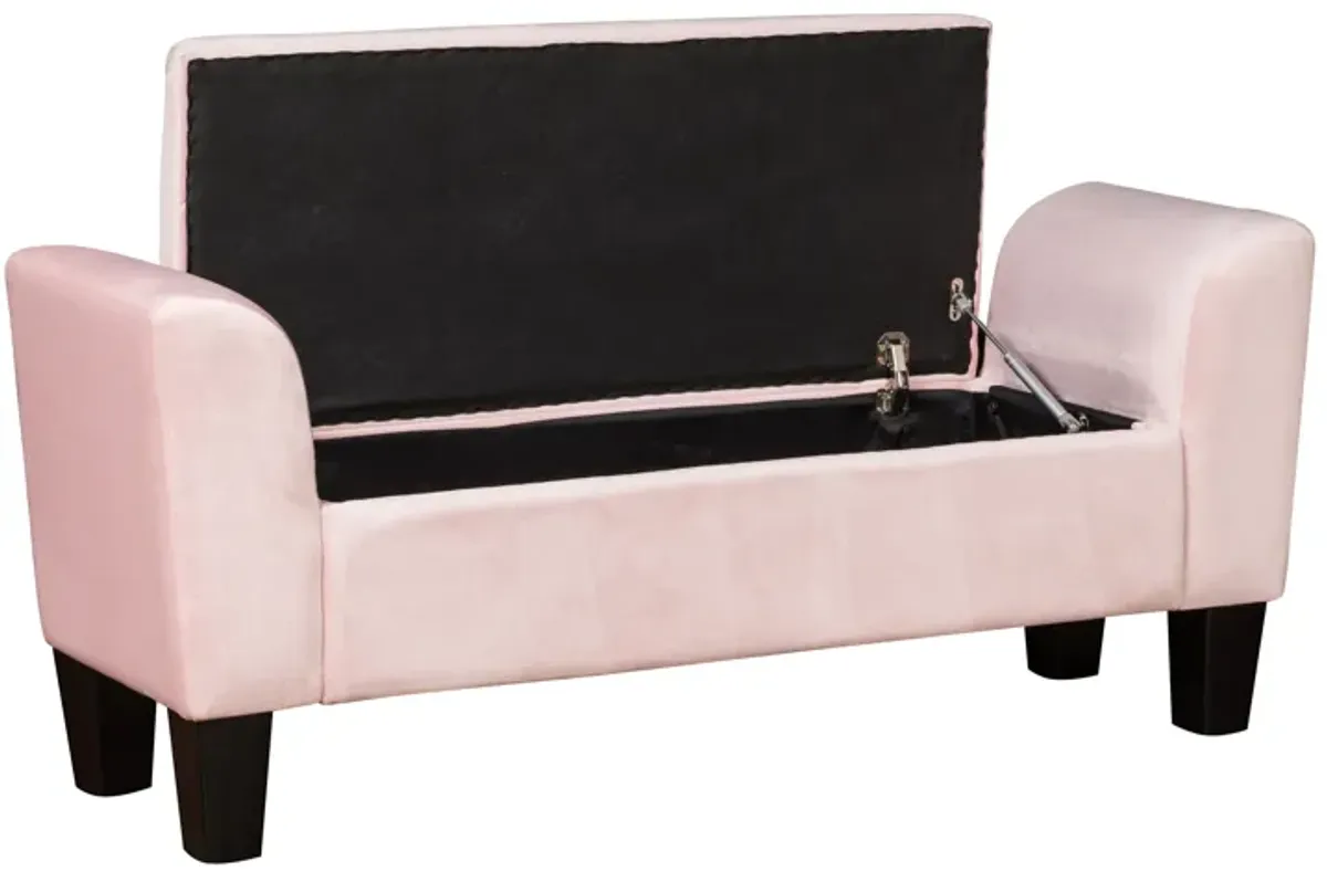 Mila - Velvet Ottoman Bench With Storage