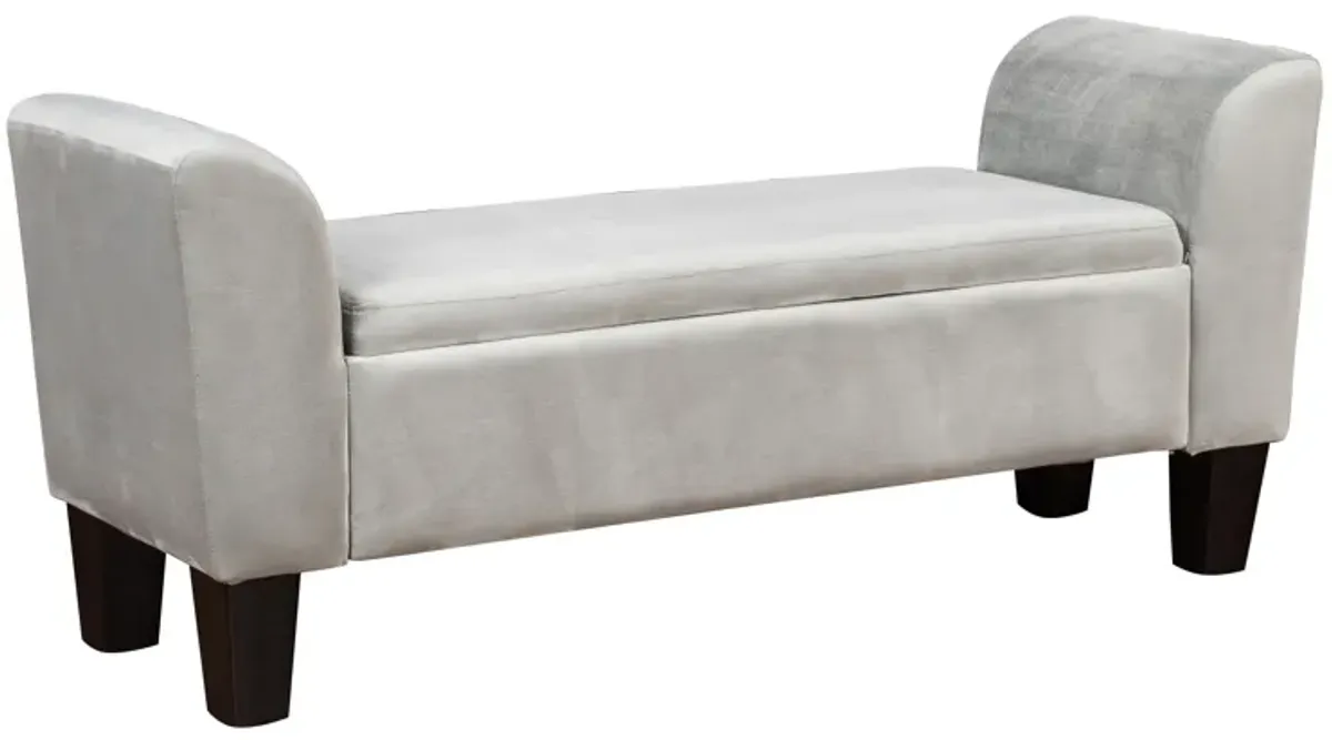 Mila - Velvet Ottoman Bench With Storage