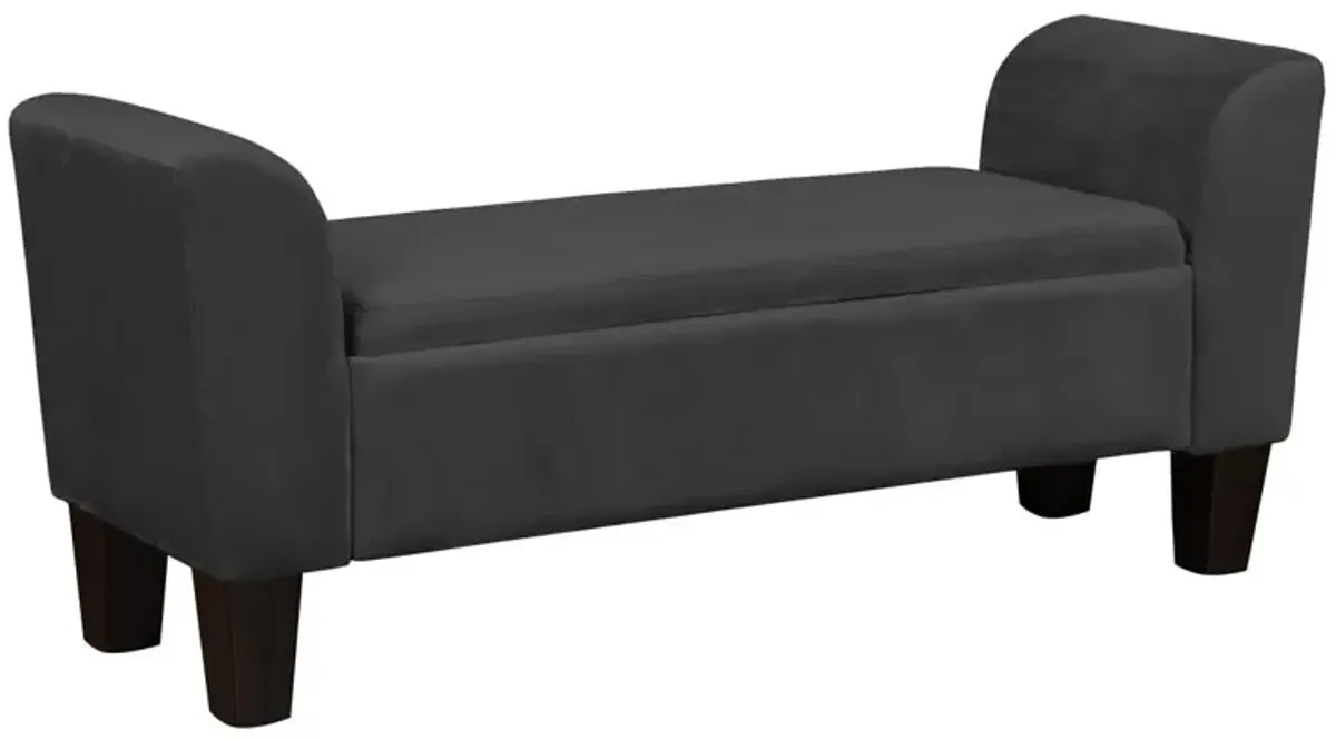 Mila - Velvet Ottoman Bench With Storage