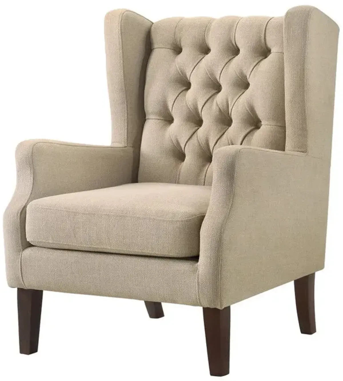 Irwin - Linen Button Tufted Wingback Chair