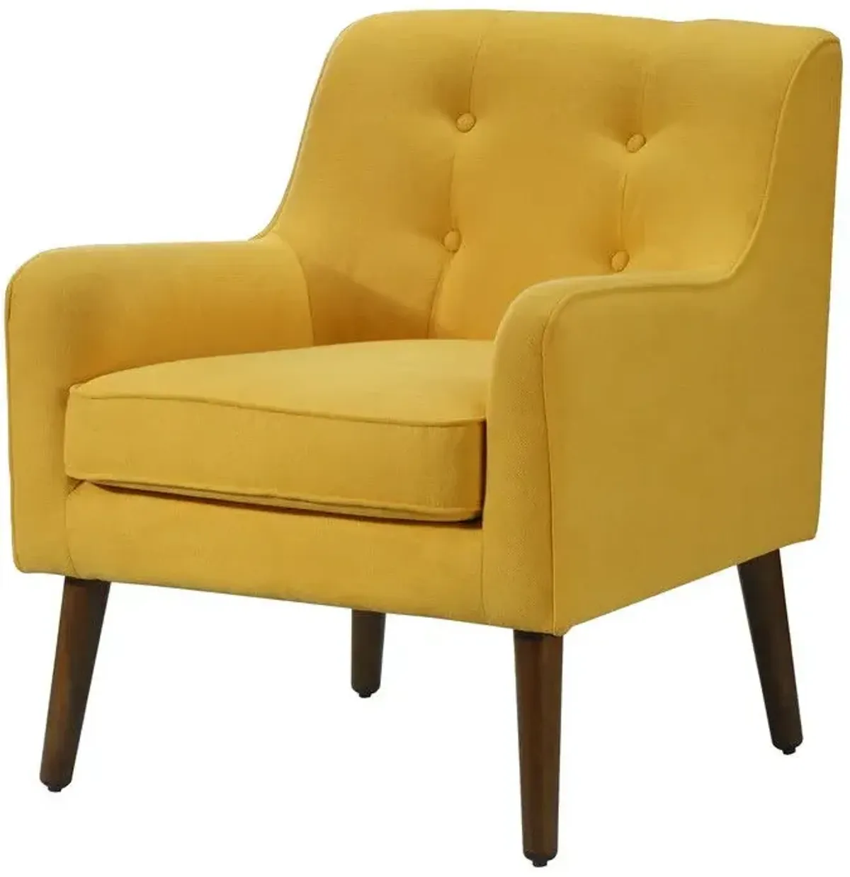 Ryder - Mid Century Modern Woven Fabric Tufted Armchair