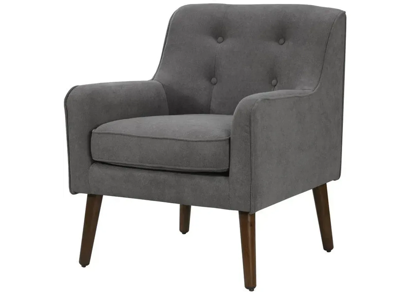 Ryder - Mid Century Modern Woven Fabric Tufted Armchair