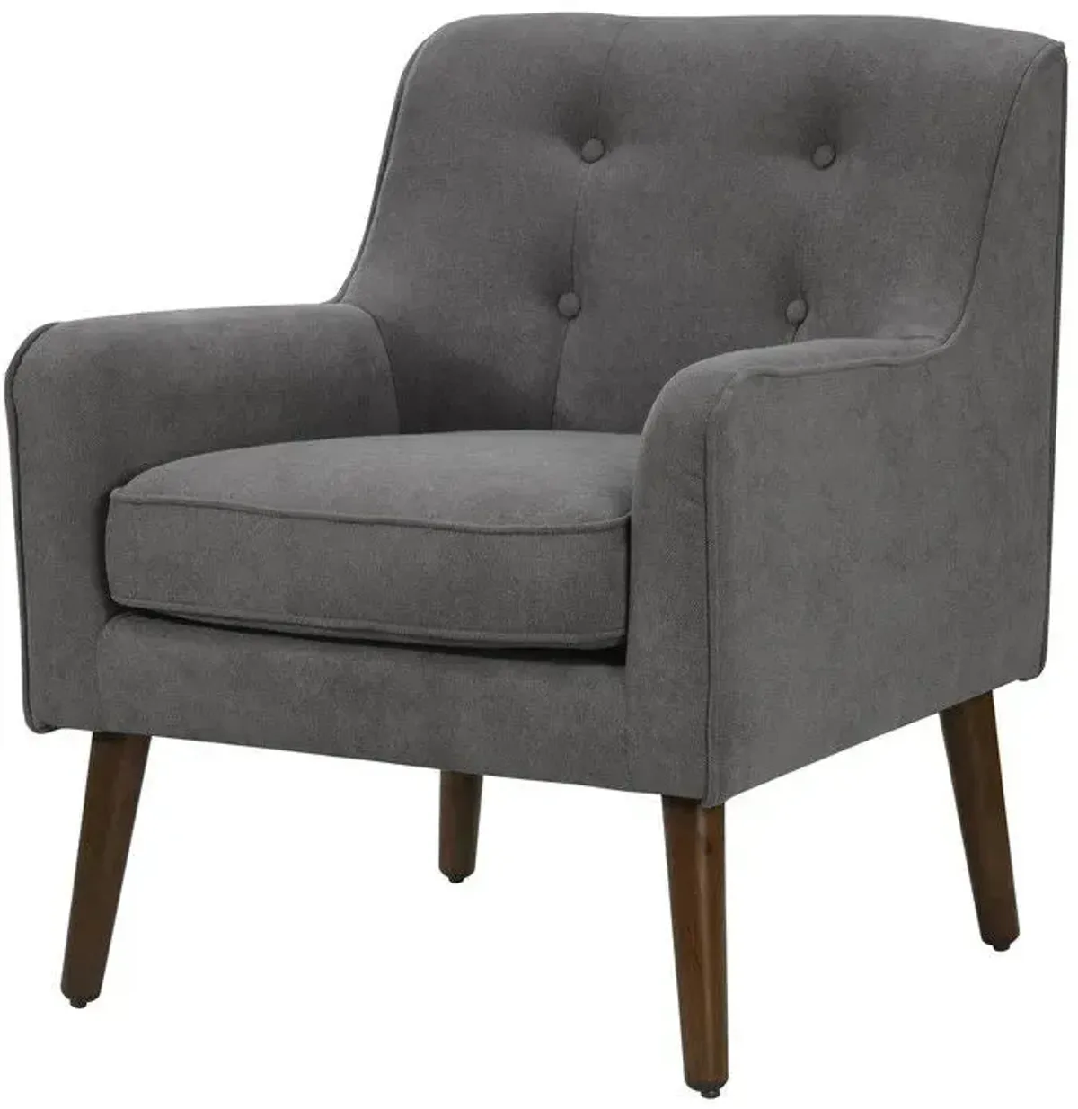 Ryder - Mid Century Modern Woven Fabric Tufted Armchair