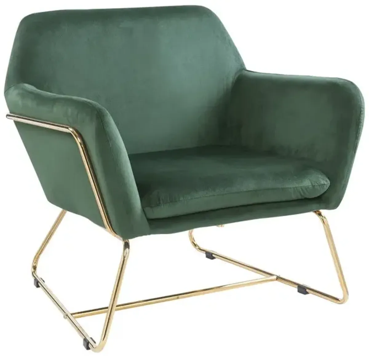 Keira - Velvet Accent Chair With Metal Base