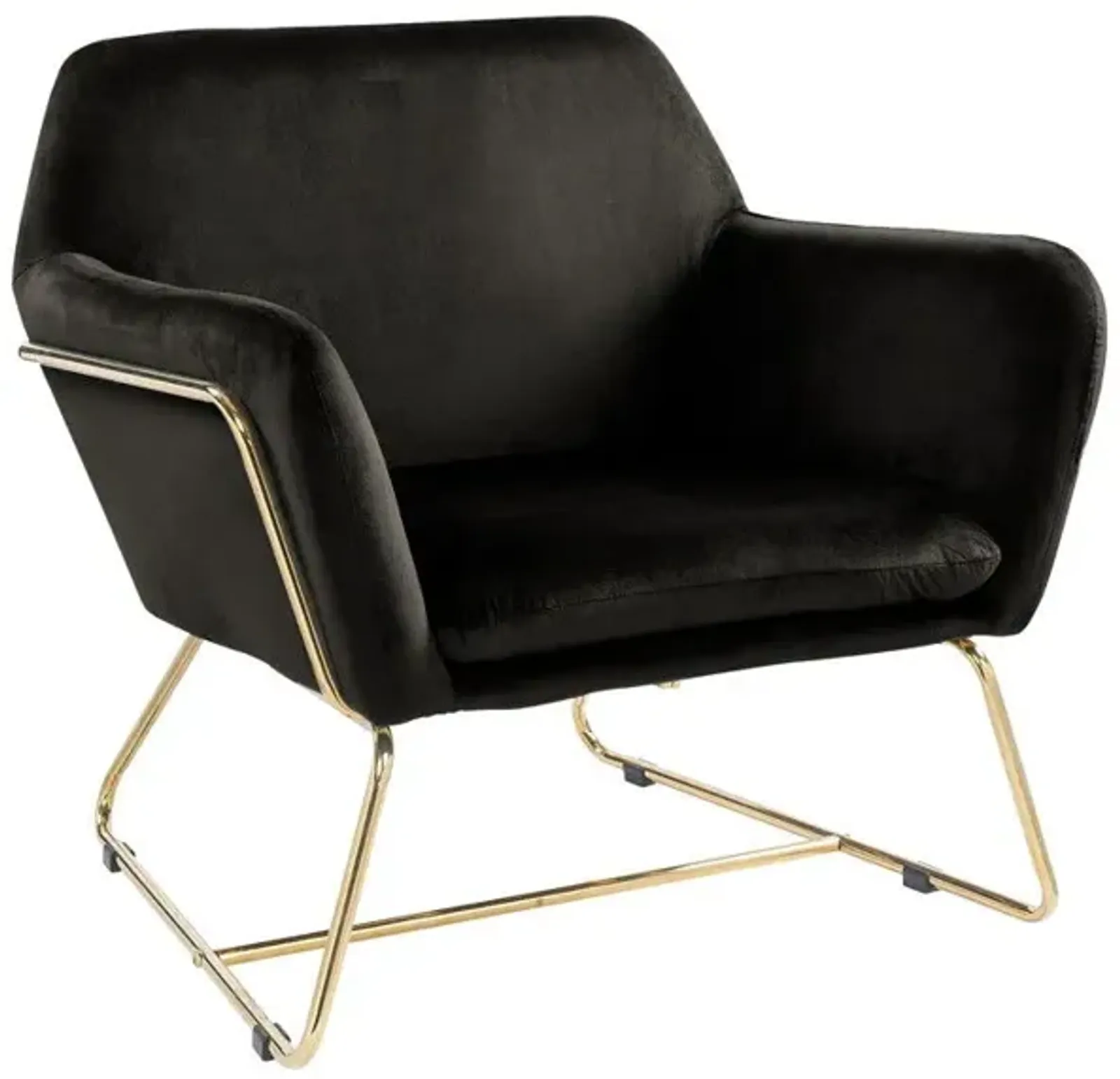 Keira - Velvet Accent Chair With Metal Base