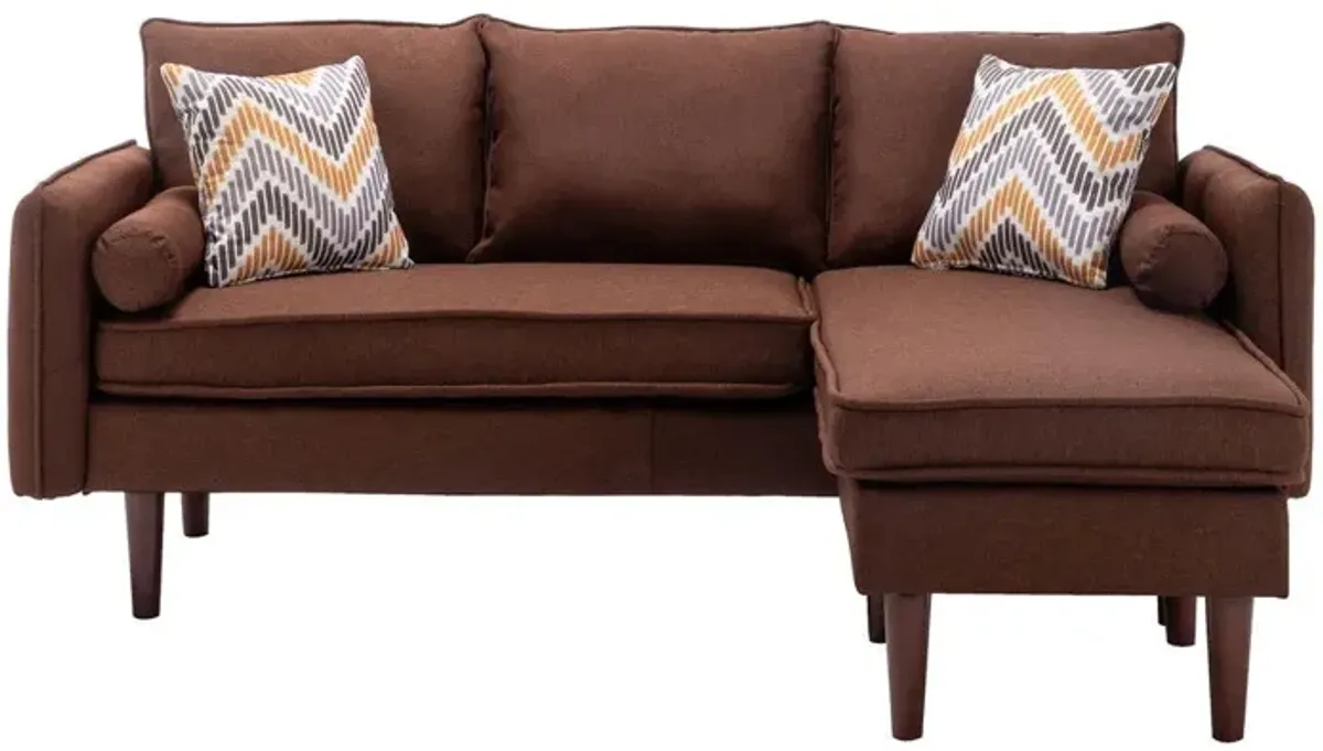 Mia - Sectional Sofa Chaise With USB Charger And Pillows