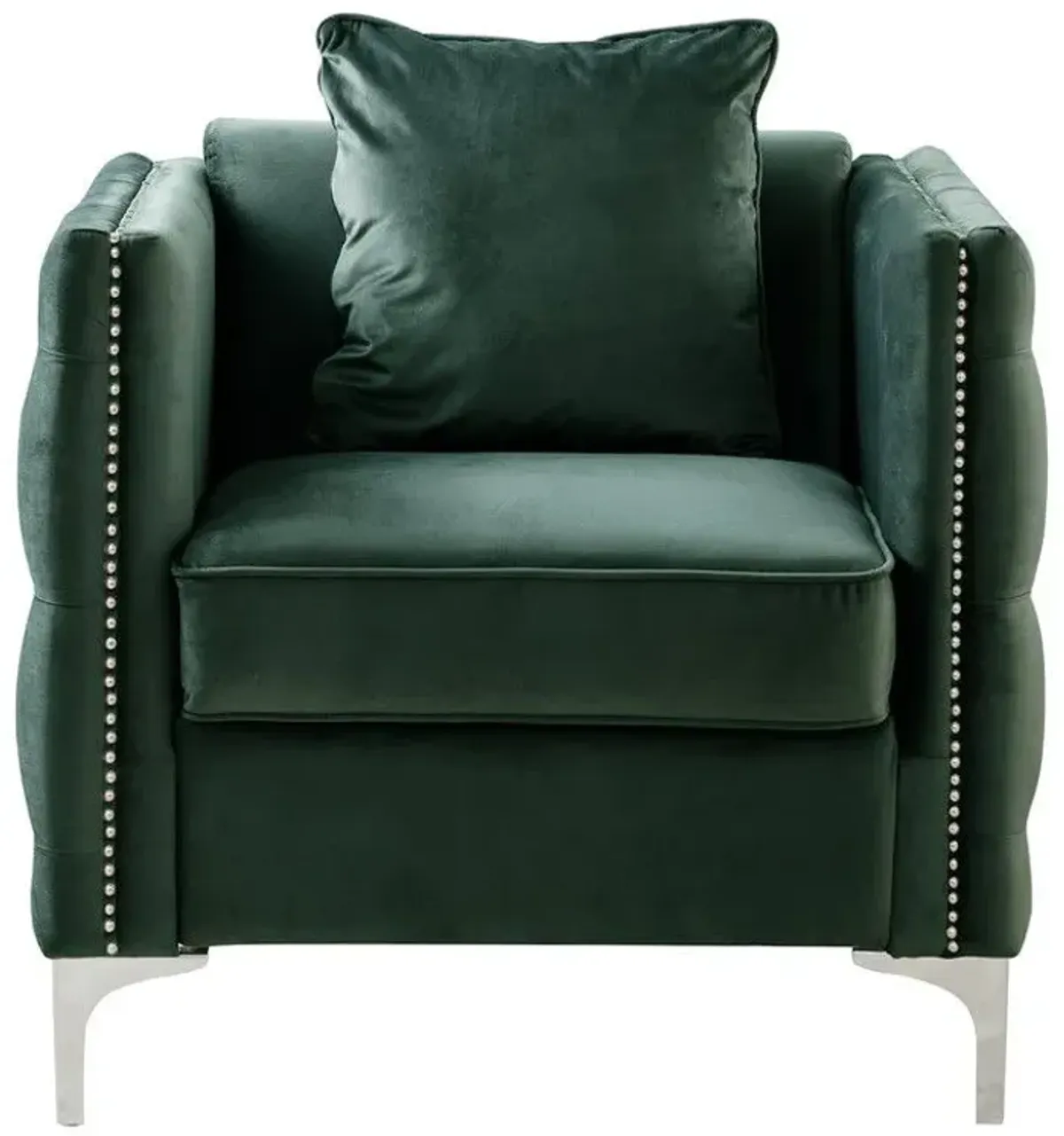 Bayberry - Velvet Chair With 1 Pillow