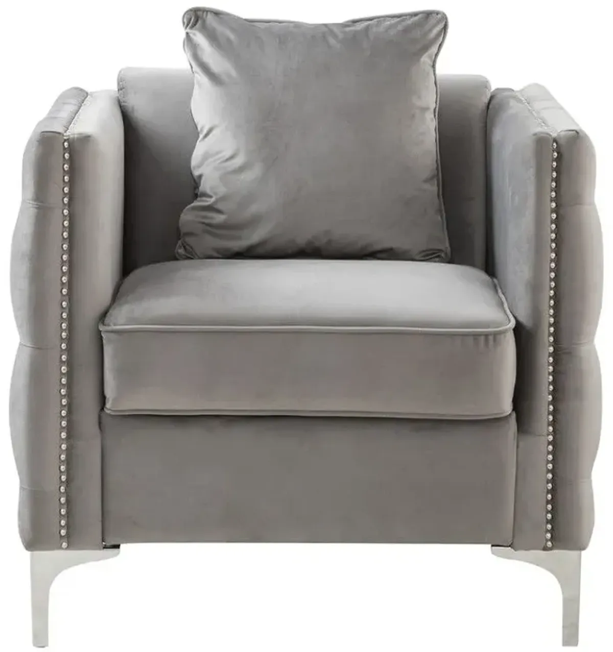 Bayberry - Velvet Chair With 1 Pillow