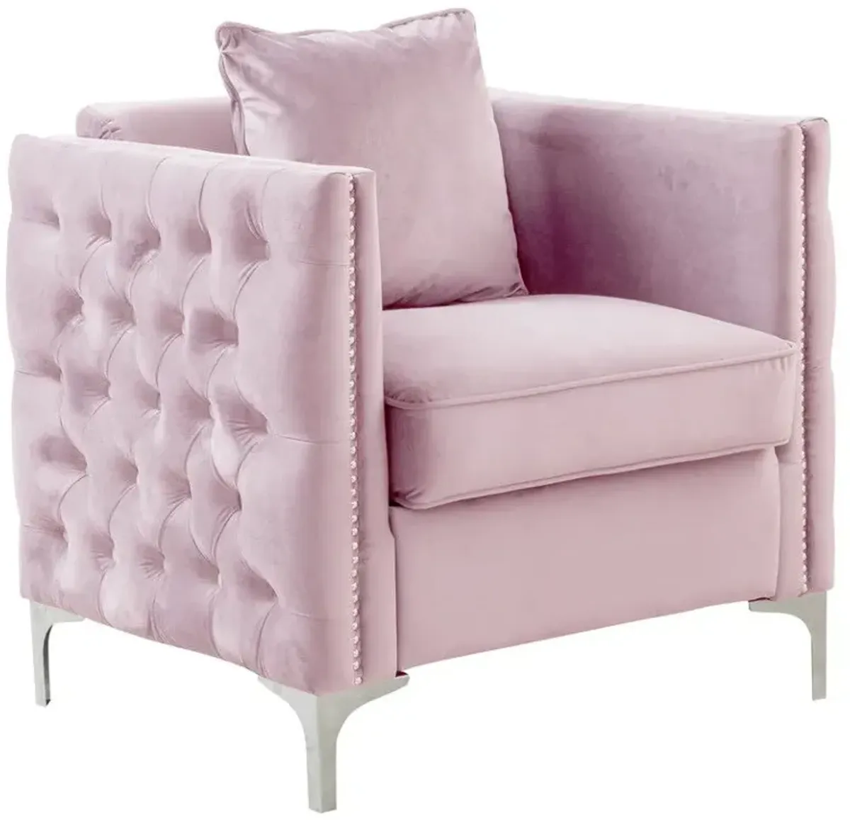 Bayberry - Velvet Chair With 1 Pillow