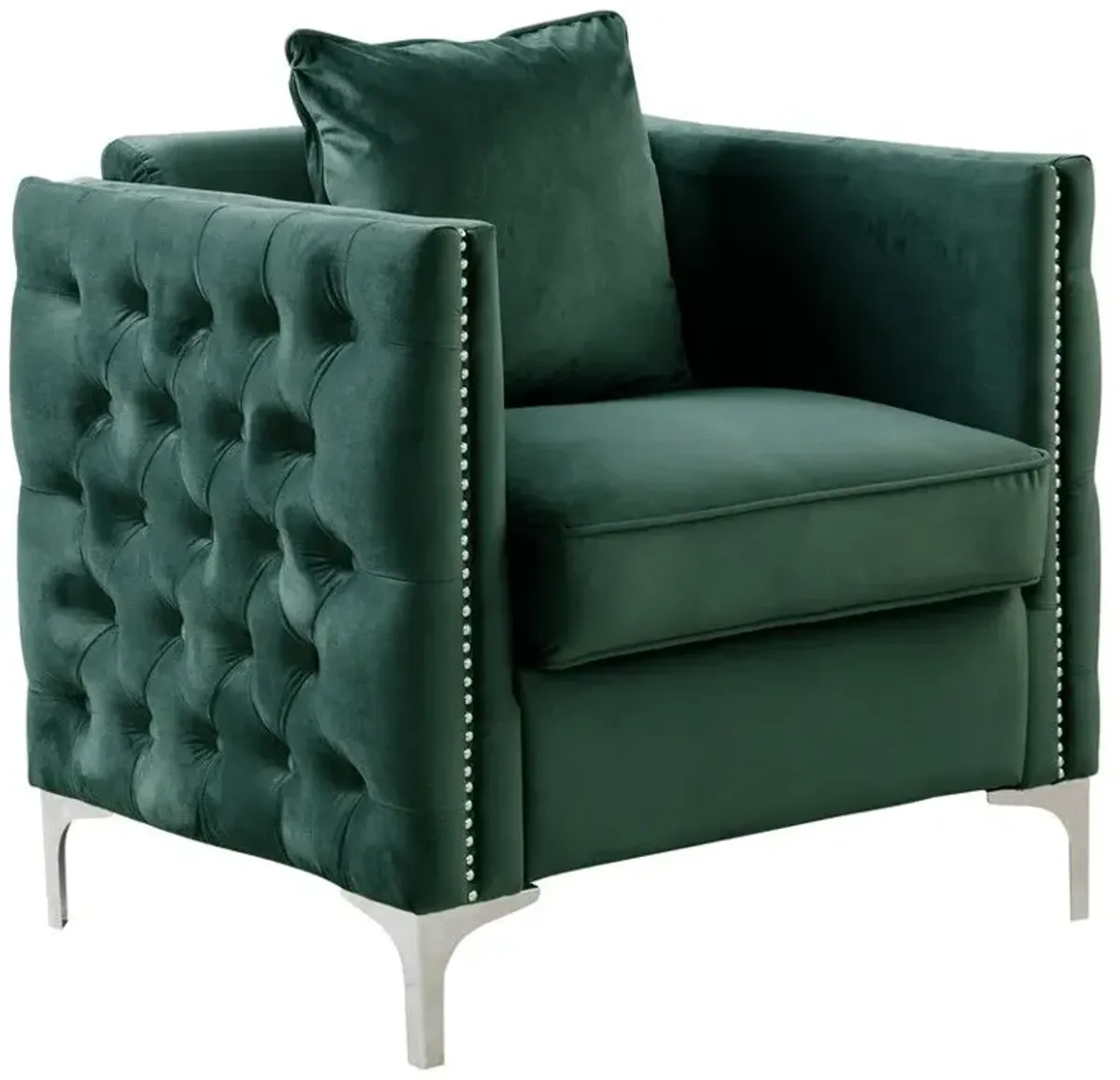 Bayberry - Velvet Chair With 1 Pillow