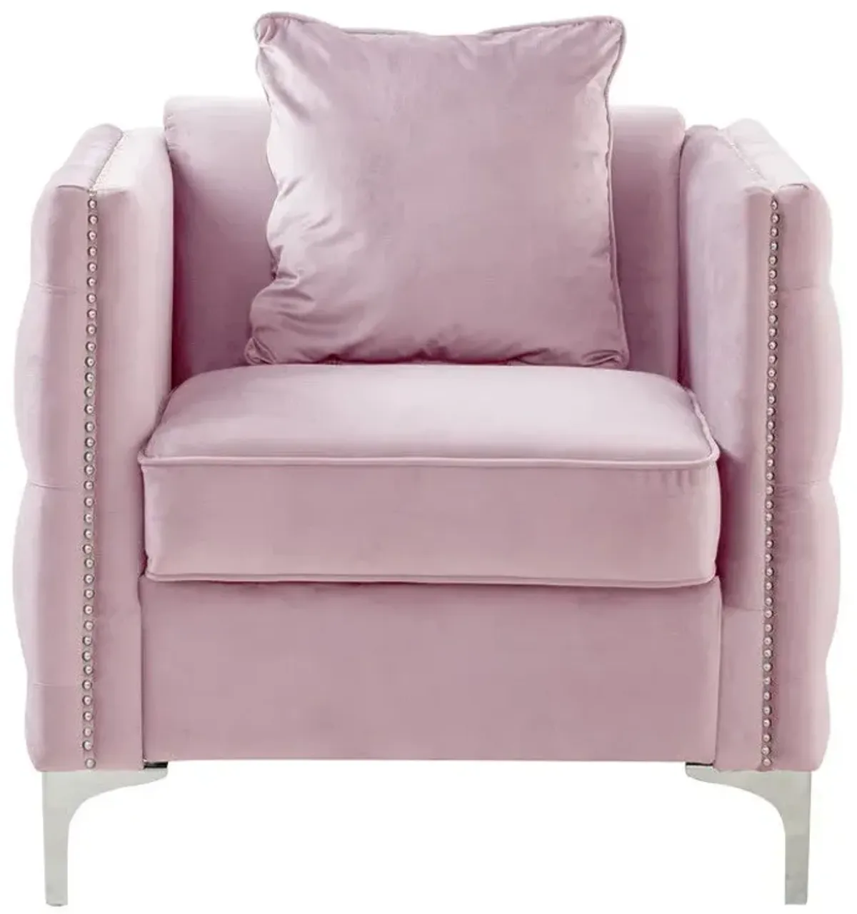 Bayberry - Velvet Chair With 1 Pillow