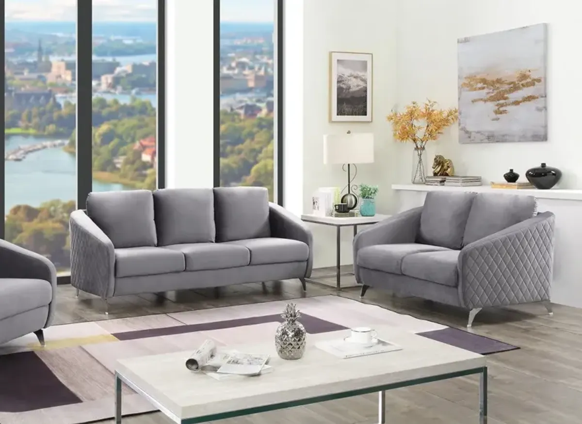 Sofia - Velvet Fabric Living Room Set