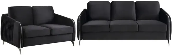 Hathaway - Velvet Fabric Sofa Set