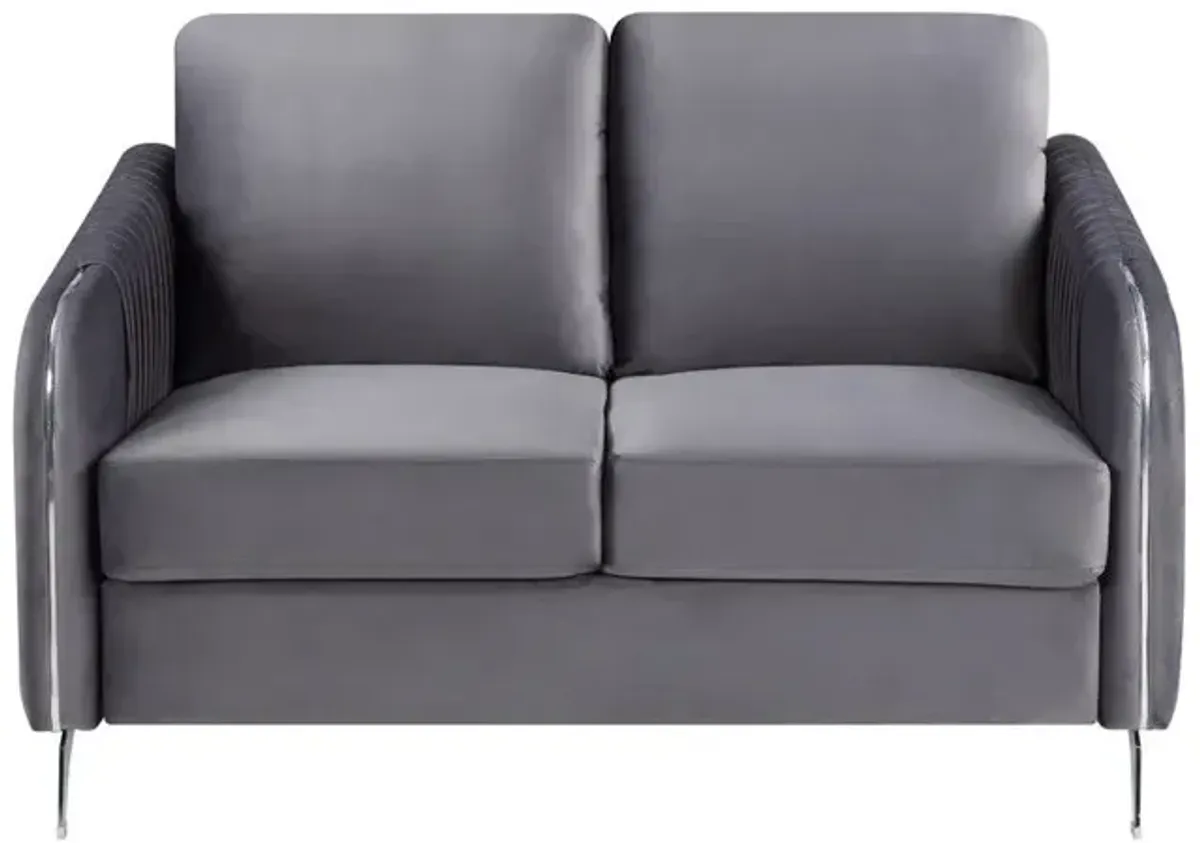 Hathaway - Velvet Modern Chic Loveseat Couch