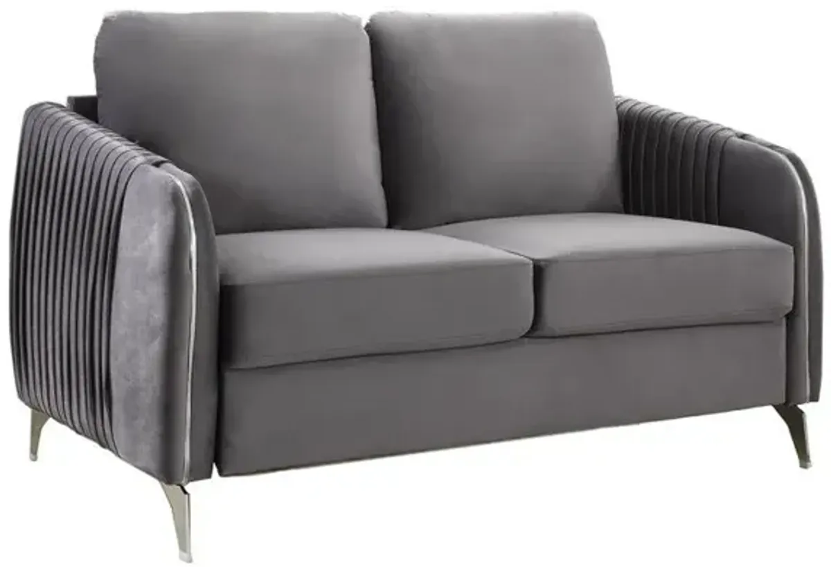 Hathaway - Velvet Modern Chic Loveseat Couch