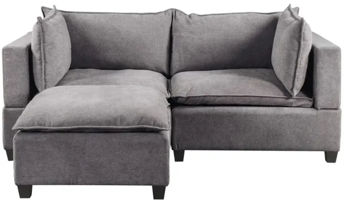 Madison - Fabric Sectional Loveseat Ottoman