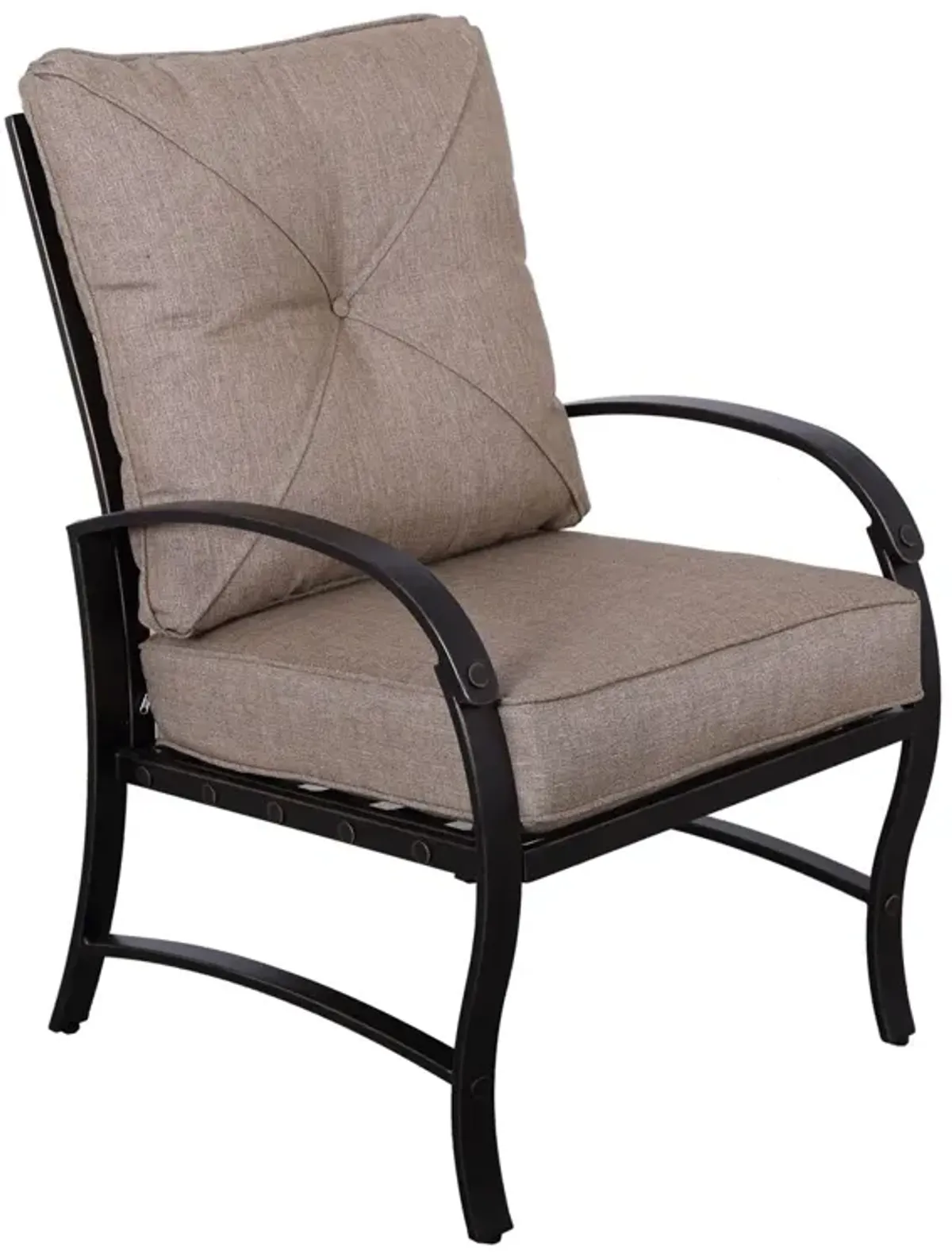 Modern Dining Chair With Back And Seat Cushion (Set of 2) - Antique Bronze