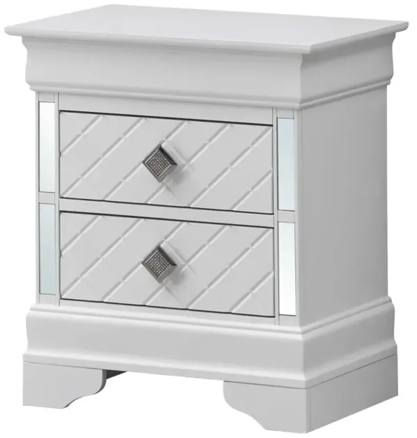 Verona - Accent Nightstand - Silver Champagne