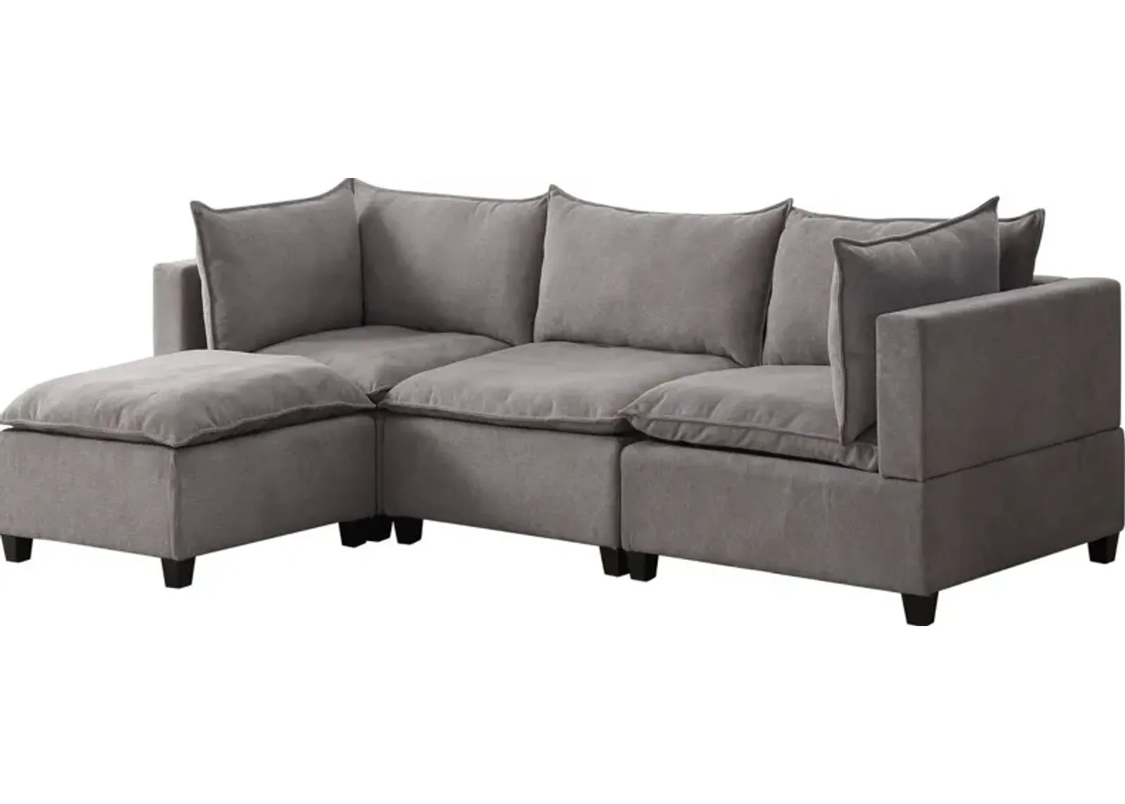 Madison - Fabric Reversible Sectional Sofa Ottoman