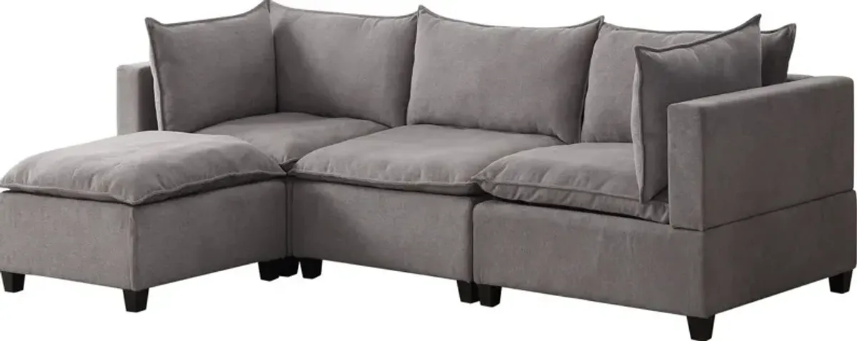 Madison - Fabric Reversible Sectional Sofa Ottoman