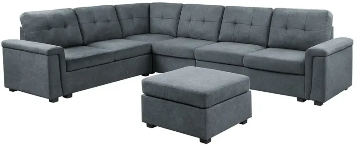 Isla - Fabric Sectional Sofa With Ottoman