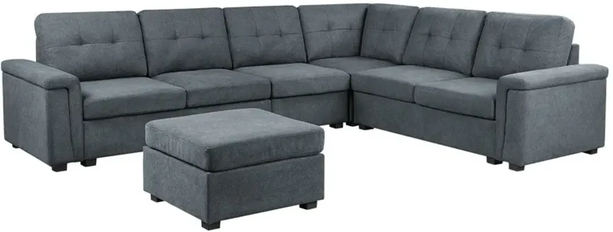 Isla - Fabric Sectional Sofa With Ottoman