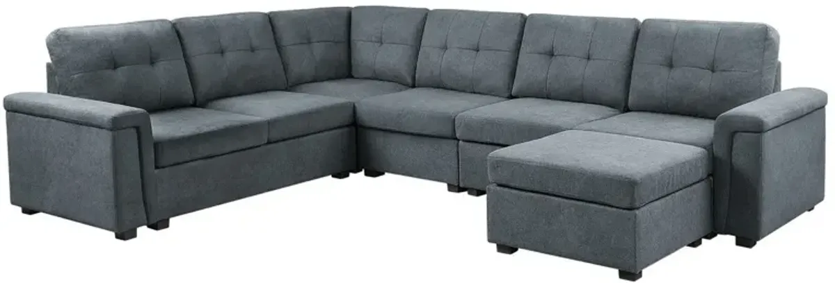 Isla - Fabric Sectional Sofa With Ottoman