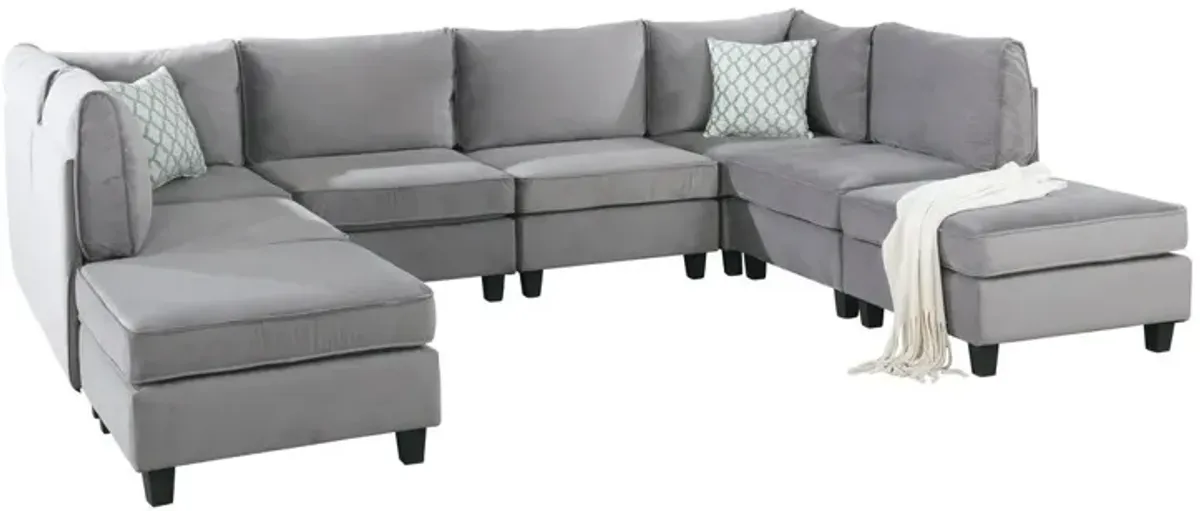 Zelmira - Velvet Sctional Sofa