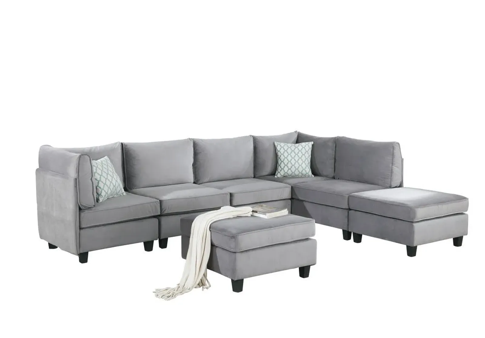 Zelmira - Velvet Sctional Sofa