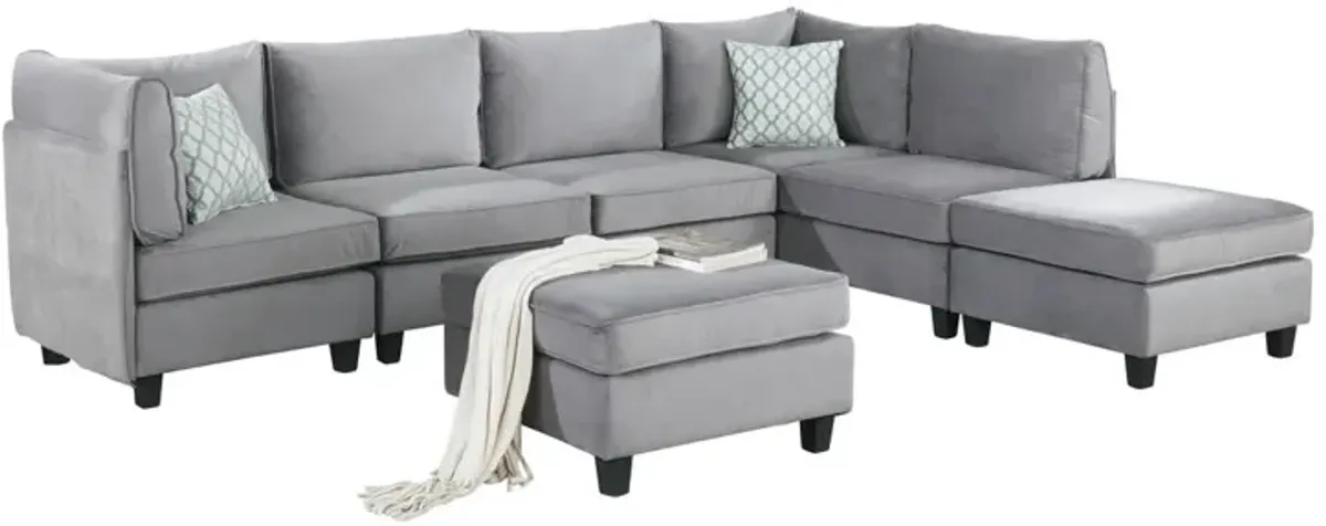 Zelmira - Velvet Sctional Sofa