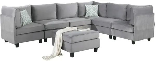 Simona - Velvet Modular Sectional Sofa