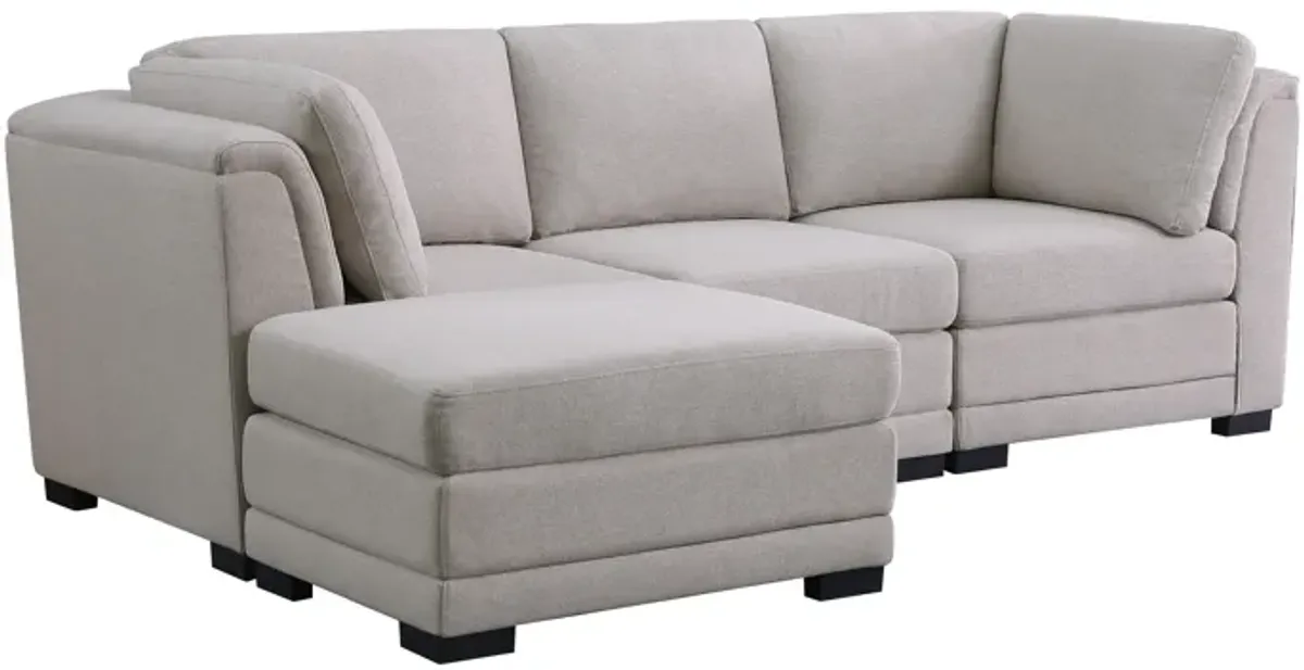 Kristin - Linen Fabric Reversible Sectional Sofa