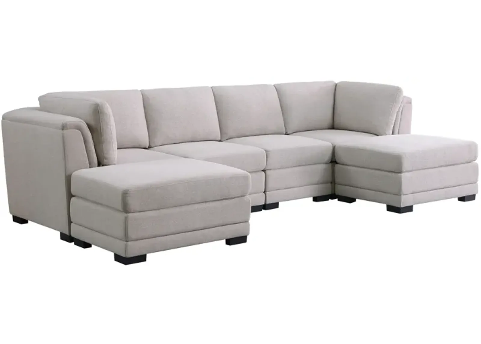 Kristin - Linen Fabric Reversible Sectional Sofa