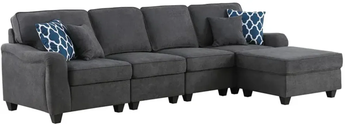 Leo - Woven Modular Sofa And Ottoman (Set of 2)