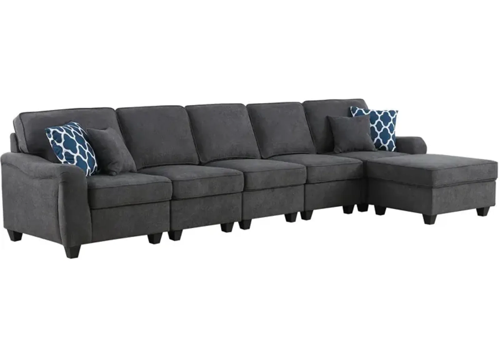 Leo - Woven Modular Sofa And Ottoman (Set of 2)