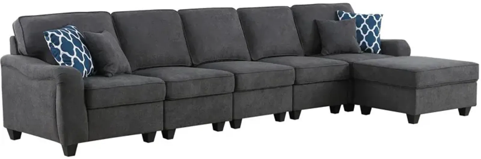 Leo - Woven Modular Sofa And Ottoman (Set of 2)