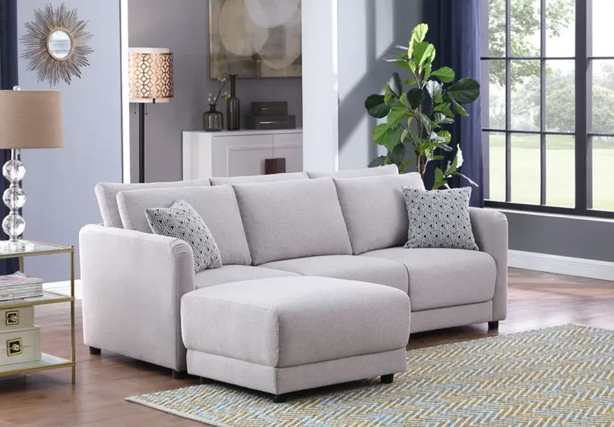 Penelope - Fabric Sofa With Ottoman And Pillows