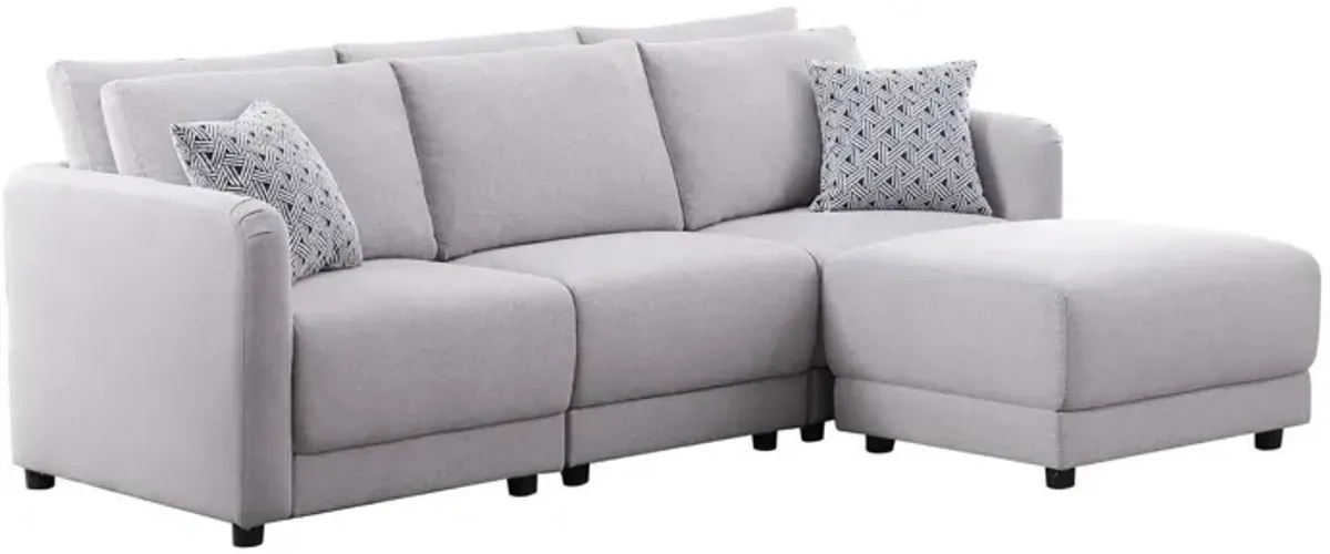 Penelope - Fabric Sofa With Ottoman And Pillows