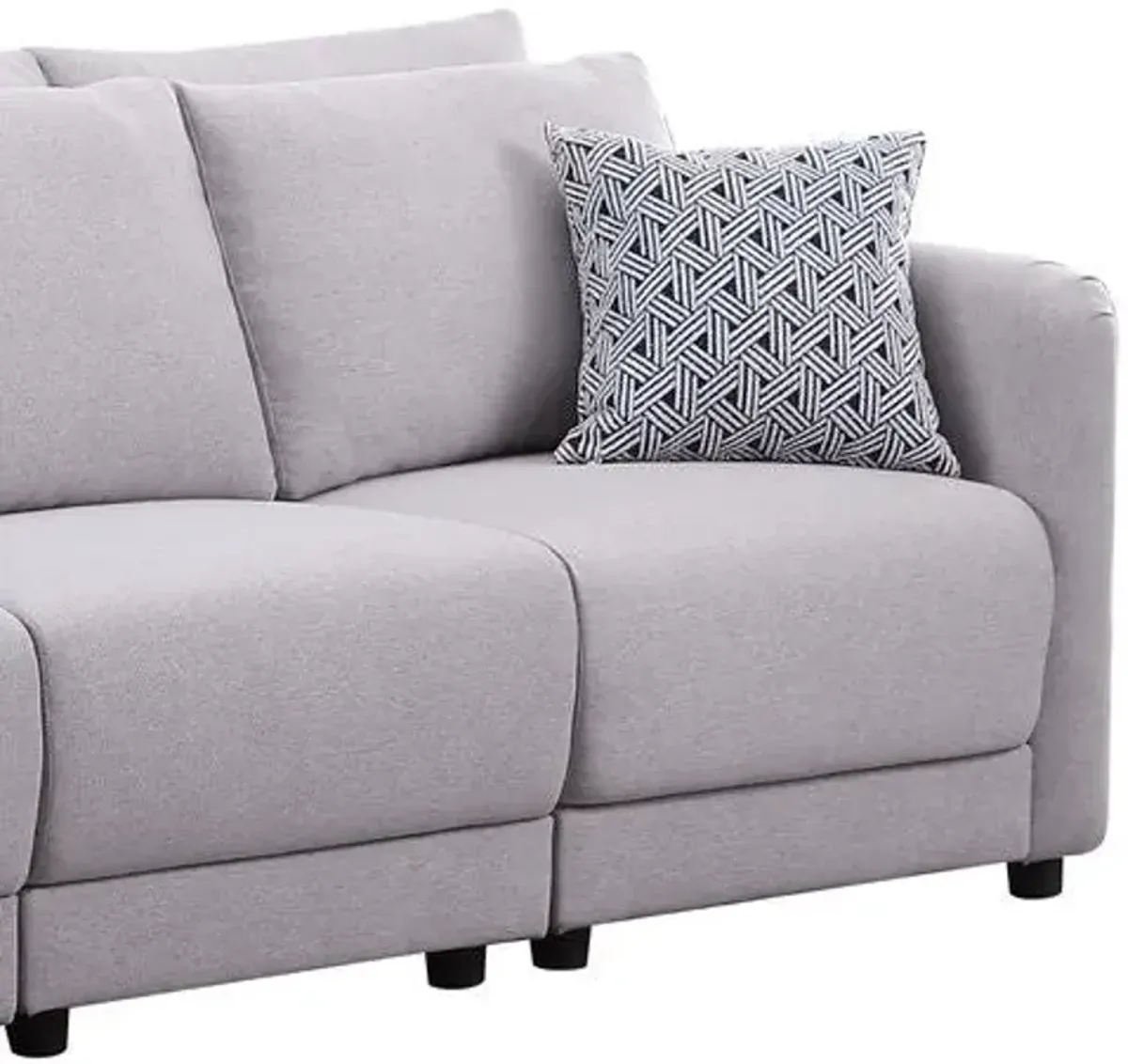 Penelope - Fabric Reversible Modular Sectional Sofa With Ottoman And Pillows