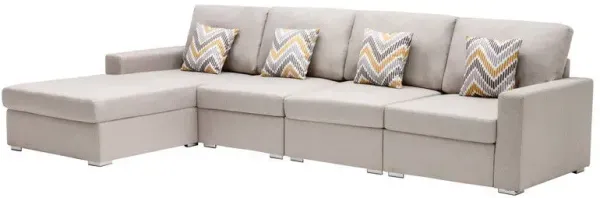 Nolan - 4 Piece Reversible Sectional Sofa Chaise With Interchangeable Legs