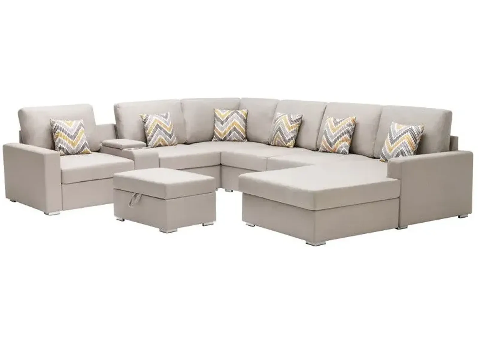 Nolan - 8 Piece Sectional Sofa With Interchangeable Legs